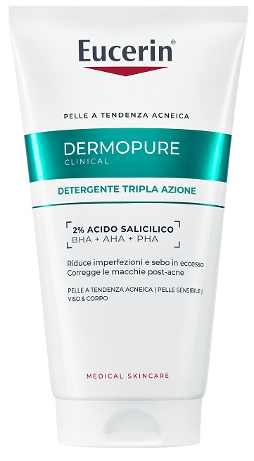 EUCERIN DERMOPURIFYER GEL DETERGENTE TRIPLA AZIONE 150 ML - goldeneffe.it