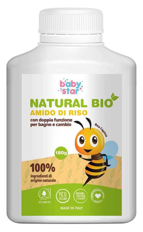 BABYSTAR AMIDO DI RISO NATURAL BIO 180 G - goldeneffe.it