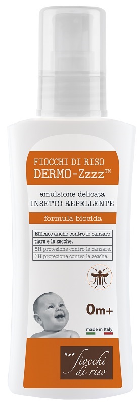 FIOCCHI DI RISO DERMO ZZZZ EMULSIONE DELICATA REPELLENTE 0 MESI + 100 ML - goldeneffe.it